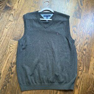 Men's Tommy Hilfiger Sweater Vest, Size L, Gray